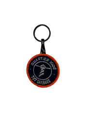 Porte clef Quartier iodé x 727 sailsbags  Bleu Marine - Blanc/ orange - Quartier iodé