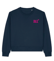 Sweat Belle Île Vert - Rose / Bleu marine - Rose quartier iodé