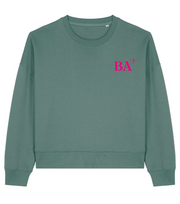 Sweat Bayonne BA Vert - Rose / Bleu marine - Rose quartier iodé