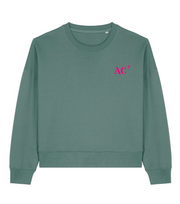 Sweat Arcachon AC Vert - Rose / Bleu marine - Rose quartier iodé