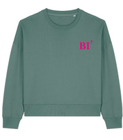 Sweat Bastia Vert - Rose / Bleu marine - Rose quartier iodé