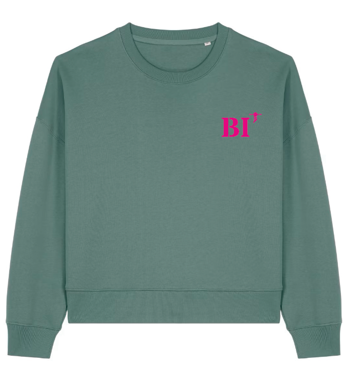 Sweat Bastia Vert - Rose / Bleu marine - Rose quartier iodé