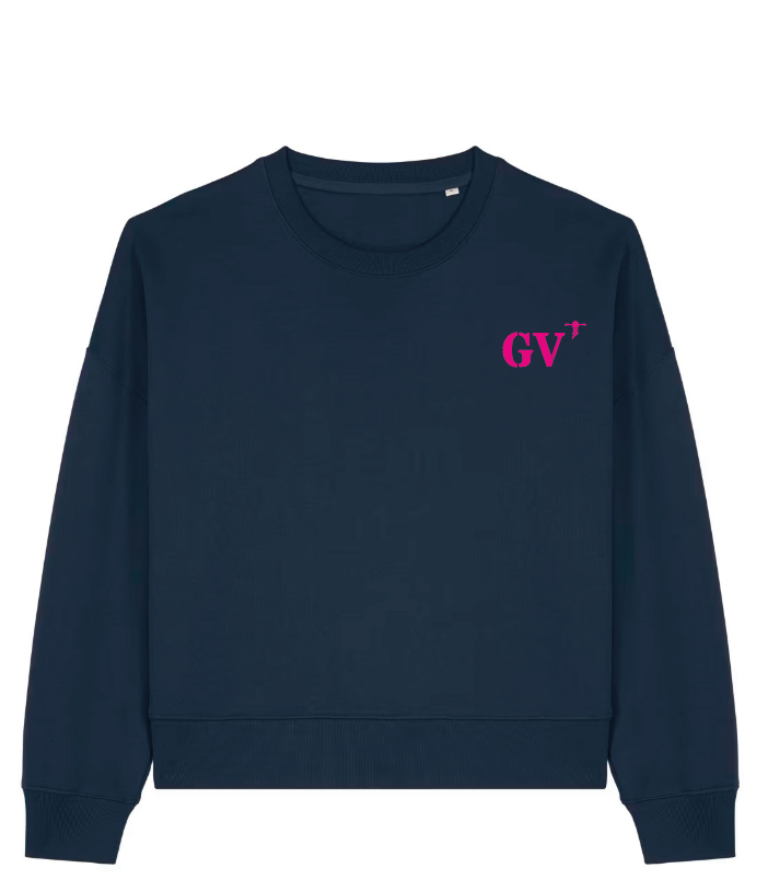 Sweat Le Guilvinec Vert - Rose / Bleu Marine - Rose quartier iodé