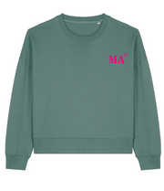 Sweat Marseille MA Vert - Rose / Bleu Marine - Rose Quartier iodé
