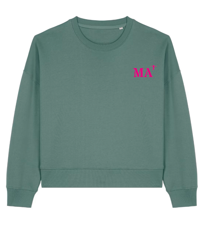 Sweat Marseille MA Vert - Rose / Bleu Marine - Rose Quartier iodé