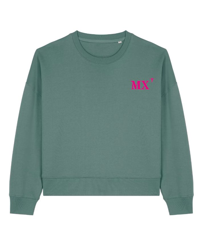 Sweat brodé Morlaix MX Vert / Rose - Bleu Marine / Rose - Quartier iodé