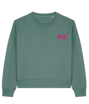 Sweat brodé Nantes NA Vert / Rose - Bleu Marine / Rose - Quartier iodé