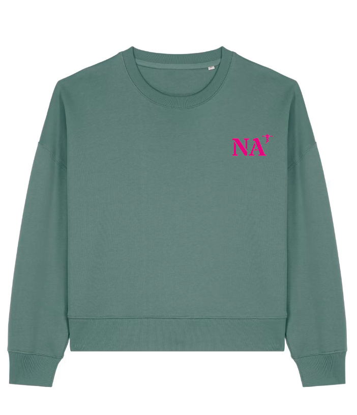 Sweat brodé Nantes NA Vert / Rose - Bleu Marine / Rose - Quartier iodé