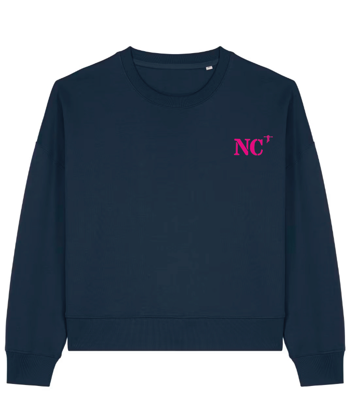 Sweat brodé Nouméa NC Vert / Rose - Bleu Marine / Rose - Quartier iodé