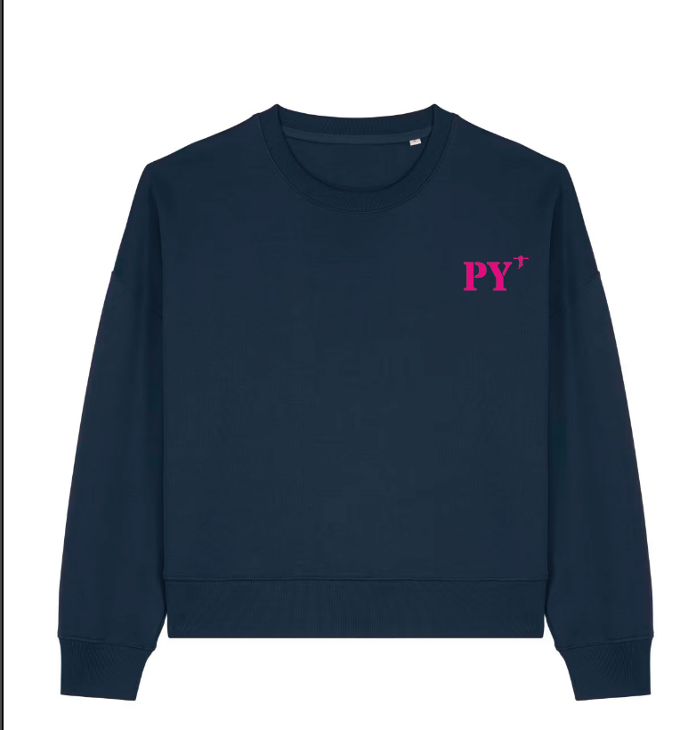 Sweat brodé Papeete PY Vert / Rose - Bleu Marine / Rose - Quartier iodé