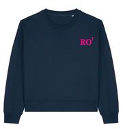 Sweat brodé Rouen RO Vert / Rose - Bleu Marine / Rose - Quartier iodé