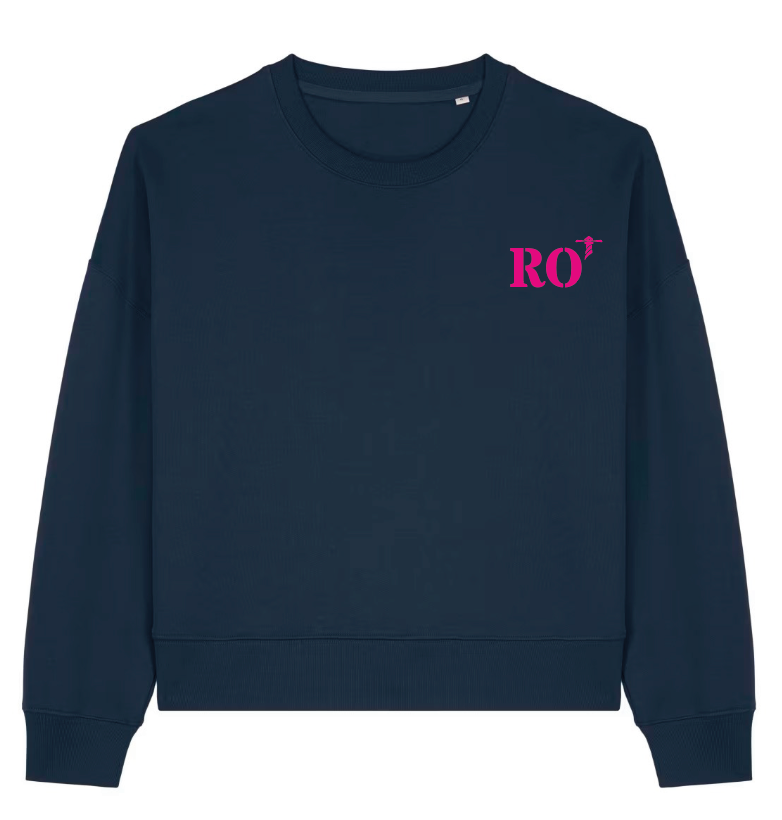 Sweat brodé Rouen RO Vert / Rose - Bleu Marine / Rose - Quartier iodé