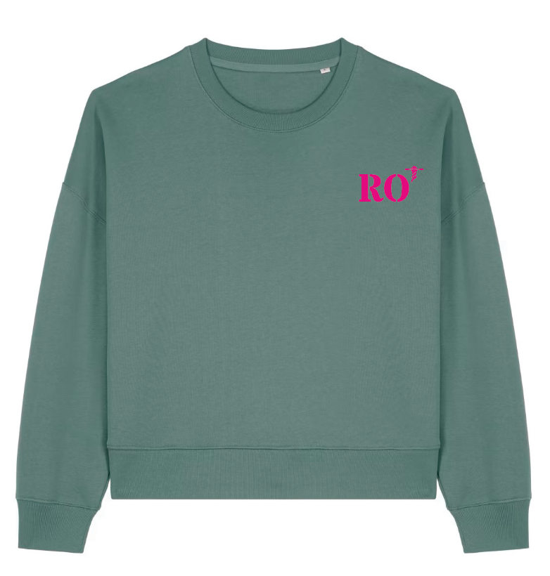 Sweat brodé Rouen RO Vert / Rose - Bleu Marine / Rose - Quartier iodé