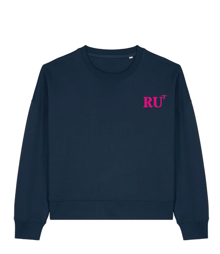 Sweat brodé La Réunion RU Vert / Rose - Bleu Marine / Rose - Quartier iodé