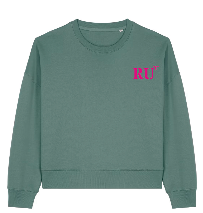 Sweat brodé La Réunion RU Vert / Rose - Bleu Marine / Rose - Quartier iodé