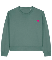 Sweat brodé Saint-Malo StM Vert / Rose - Bleu Marine / Rose - Quartier iodé