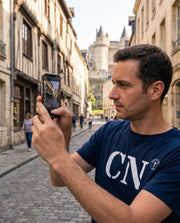 t-shirt CN Caen bleu blanc