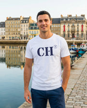 t-shirt blanc CH Cherbourg