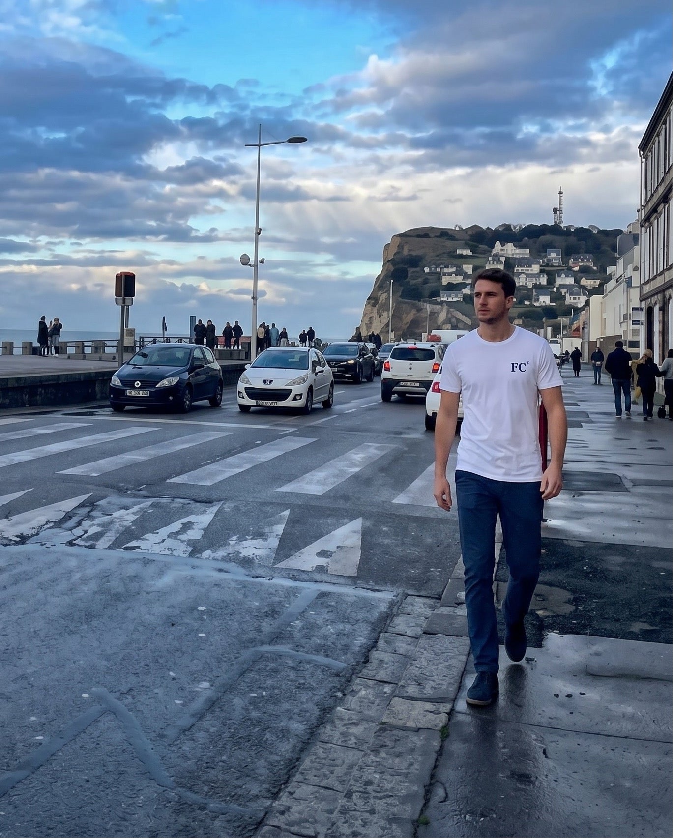 t-shirt homme blanc FC FÉCAMP