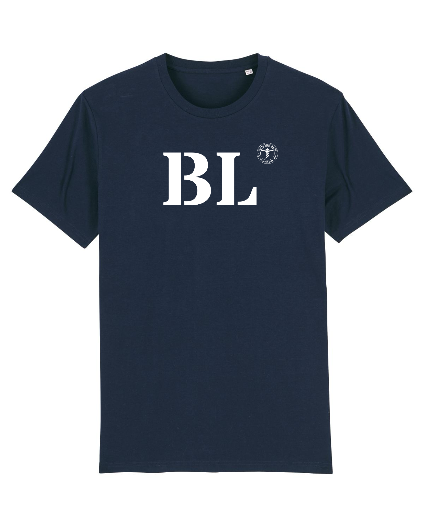 Tee shirt Homme Port Boulogne Sur Mer "BL" de "quartier iodé" pour les amoureux de leur port de coeur!